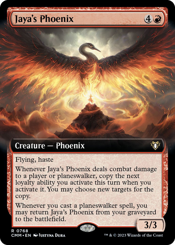 Image of Jaya's Phoenix (Extended Art) [Commander Masters]