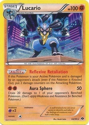 Image of Lucario (64/99) (Cosmos Holo) (Blister Exclusive) [Black & White: Next Destinies]