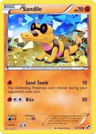 Image of Sandile (63/114) (Cracked Ice Holo) [Black & White: Base Set]