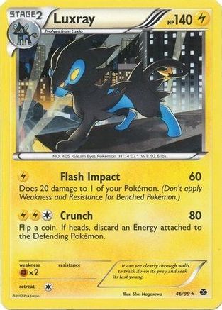 Image of Luxray (46/99) (Cosmos Holo) (Blister Exclusive) [Black & White: Next Destinies]