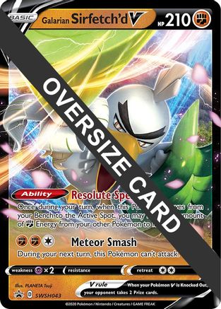 Image of Galarian Sirfetch'd V (SWSH043) (Jumbo Card) [Sword & Shield: Black Star Promos]