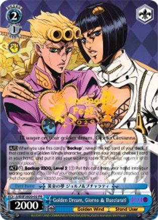 Image of Golden Dream, Giorno & Bucciarati (JJ/BSF2020-02 PR) [Bushiroad Event Cards]