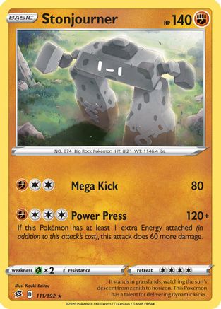Image of Stonjourner (111/192) (Theme Deck Exclusive) [Sword & Shield: Rebel Clash]