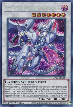 Image of Cyberse Quantum Dragon [MP20-EN018] Prismatic Secret Rare