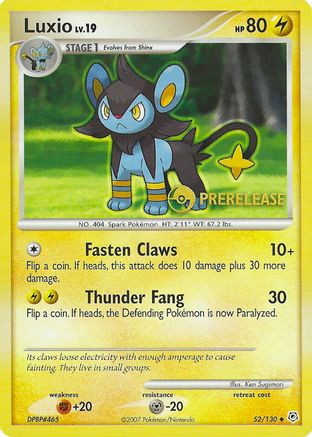 Image of Luxio (52/130) (Prerelease Promo) [Nintendo: Black Star Promos]