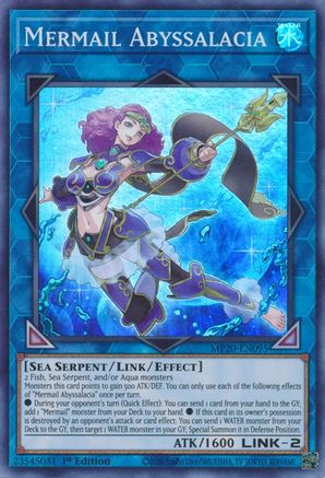 Image of Mermail Abyssalacia [MP20-EN095] Super Rare