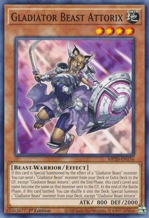 Image of Gladiator Beast Attorix [MP20-EN156] Common