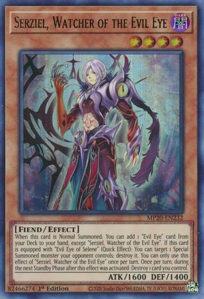 Image of Serziel, Watcher of the Evil Eye [MP20-EN232] Ultra Rare