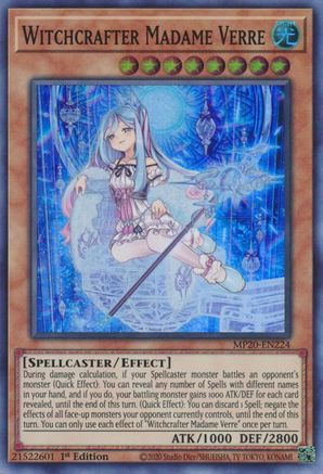 Image of Witchcrafter Madame Verre [MP20-EN224] Super Rare