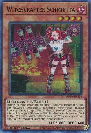Image of Witchcrafter Schmietta [MP20-EN221] Ultra Rare