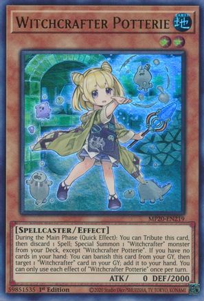 Image of Witchcrafter Potterie [MP20-EN219] Ultra Rare