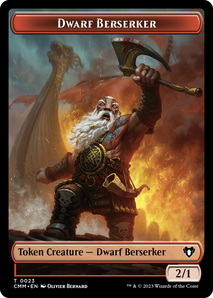 Image of Dwarf Berserker Token [Commander Masters Tokens]