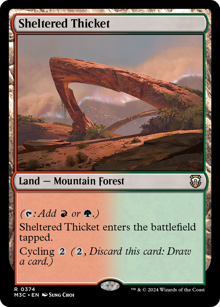 Image of Sheltered Thicket (Ripple Foil) [Modern Horizons 3 Commander]