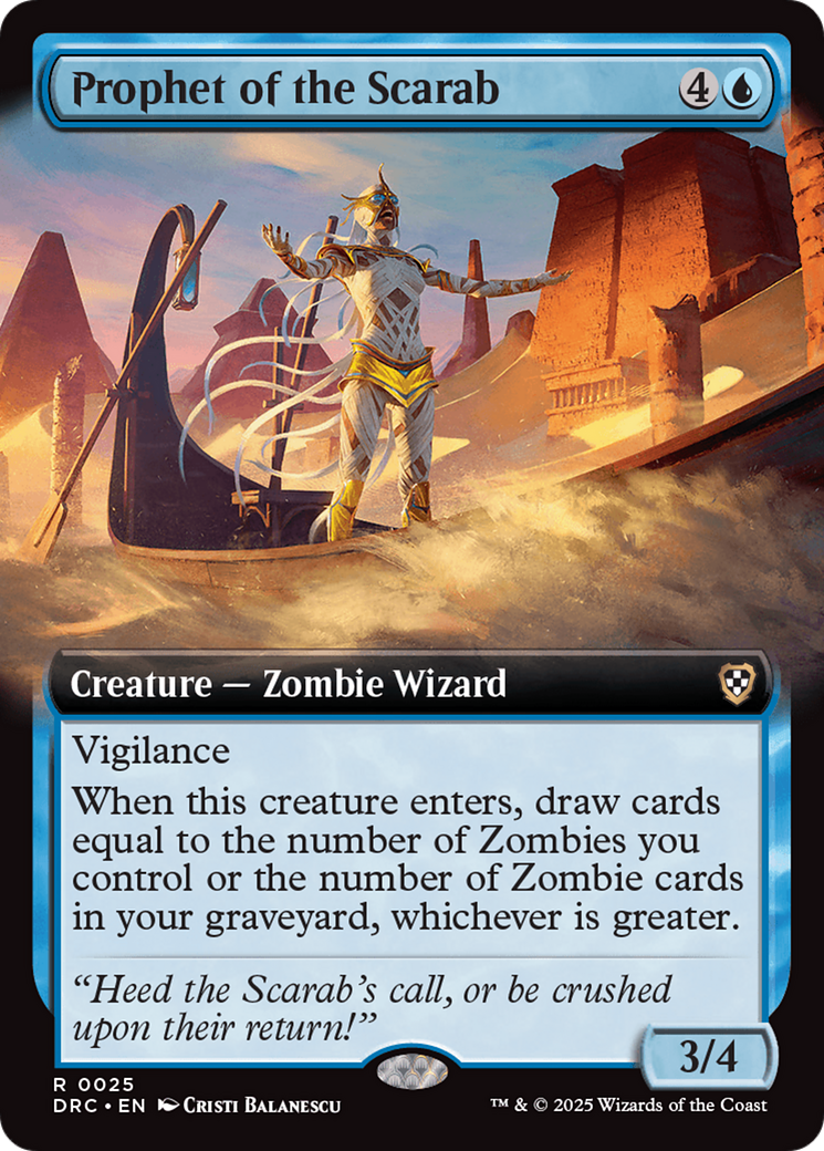 Image of Prophet of the Scarab (Extended Art) [Aetherdrift Commander]