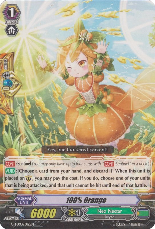 Image of 100% Orange (G-TD03/012EN) [Flower Maiden of Purity]