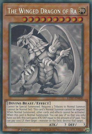 Image of The Winged Dragon of Ra (Ghost Rare) [LED7-EN000] Ghost Rare
