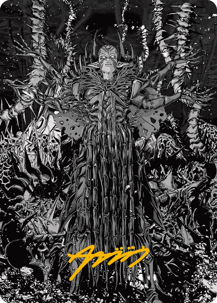 Image of Nissa, Ascended Animist Art Card (Gold-Stamped Signature) [Phyrexia: All Will Be One Art Series]