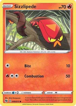 Image of Sizzlipede (009/073) [Sword & Shield: Champion's Path]