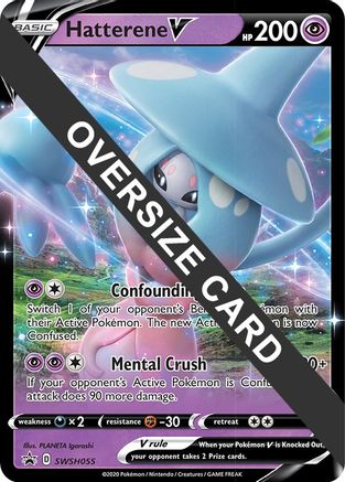 Image of Hatterene V (SWSH055) (Jumbo Card) [Sword & Shield: Black Star Promos]