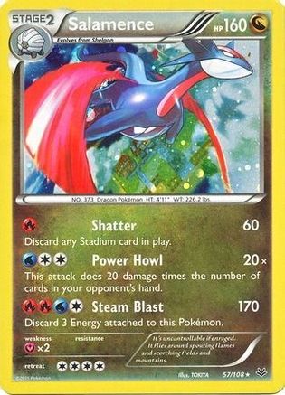 Image of Salamence (57/108) (Cosmos Holo) (Blister Exclusive) [XY: Roaring Skies]