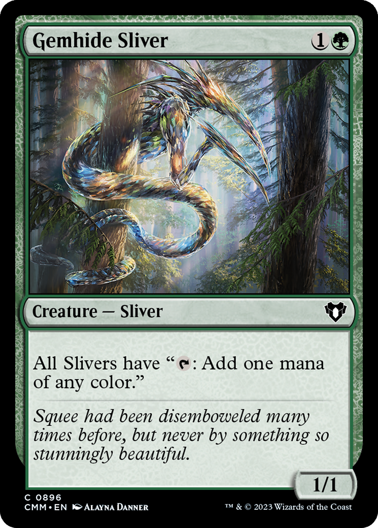 Image of Gemhide Sliver [Commander Masters]