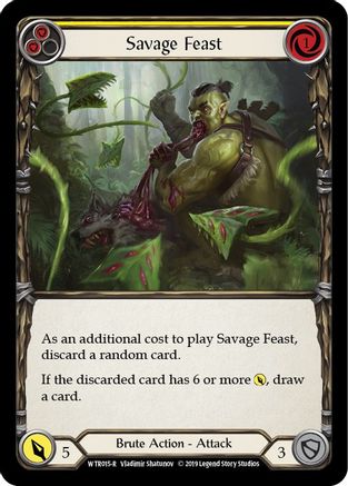 Image of Savage Feast (Yellow) [U-WTR015] (Welcome to Rathe Unlimited)  Unlimited Rainbow Foil