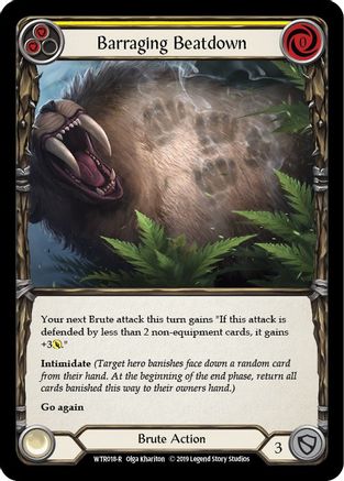 Image of Barraging Beatdown (Yellow) [WTR018-R] (Welcome to Rathe)  Alpha Print Rainbow Foil