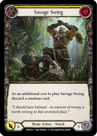 Image of Savage Swing (Yellow) [U-WTR021] (Welcome to Rathe Unlimited)  Unlimited Rainbow Foil