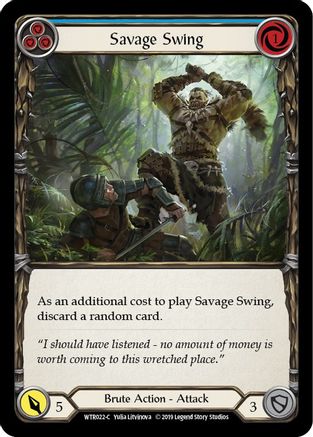 Image of Savage Swing (Blue) [U-WTR022] (Welcome to Rathe Unlimited)  Unlimited Rainbow Foil