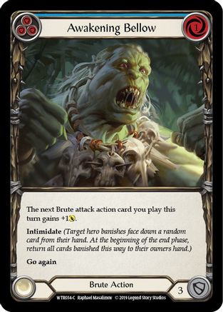 Image of Awakening Bellow (Blue) [U-WTR034] (Welcome to Rathe Unlimited)  Unlimited Rainbow Foil