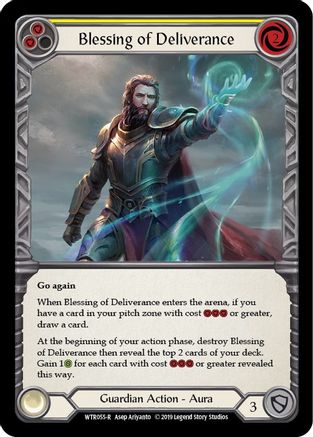 Image of Blessing of Deliverance (Yellow) [U-WTR055] (Welcome to Rathe Unlimited)  Unlimited Rainbow Foil
