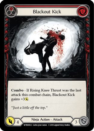 Image of Blackout Kick (Red) [U-WTR089] (Welcome to Rathe Unlimited)  Unlimited Rainbow Foil
