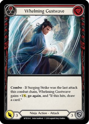 Image of Whelming Gustwave (Red) [U-WTR110] (Welcome to Rathe Unlimited)  Unlimited Rainbow Foil