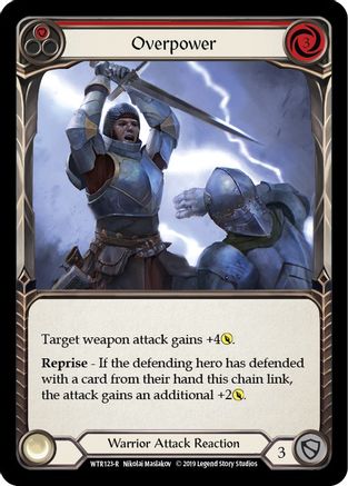Image of Overpower (Red) [U-WTR123] (Welcome to Rathe Unlimited)  Unlimited Rainbow Foil