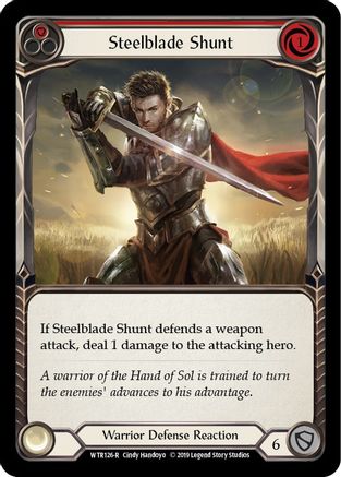 Image of Steelblade Shunt (Red) [U-WTR126] (Welcome to Rathe Unlimited)  Unlimited Rainbow Foil