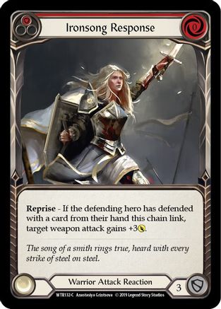 Image of Ironsong Response (Red) [U-WTR132] (Welcome to Rathe Unlimited)  Unlimited Rainbow Foil