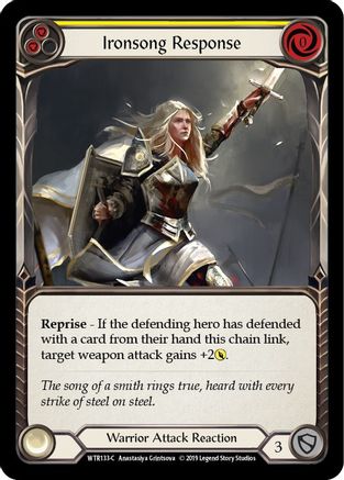 Image of Ironsong Response (Yellow) [WTR133-C] (Welcome to Rathe)  Alpha Print Rainbow Foil