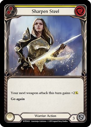 Image of Sharpen Steel (Yellow) [U-WTR142] (Welcome to Rathe Unlimited)  Unlimited Rainbow Foil