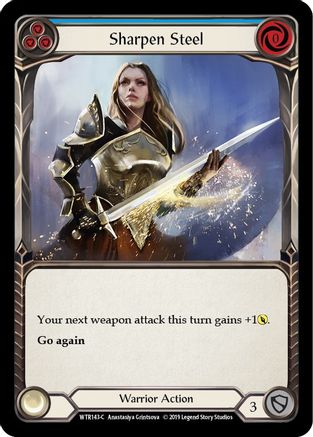 Image of Sharpen Steel (Blue) [U-WTR143] (Welcome to Rathe Unlimited)  Unlimited Rainbow Foil
