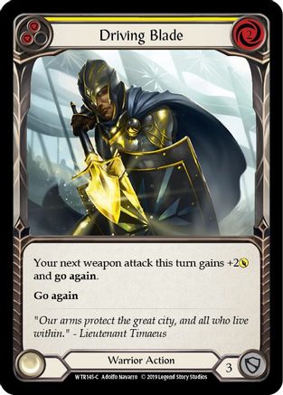 Image of Driving Blade (Yellow) [U-WTR145] (Welcome to Rathe Unlimited)  Unlimited Rainbow Foil