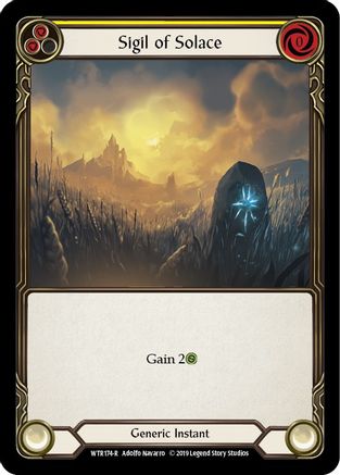Image of Sigil of Solace (Yellow) [U-WTR174] (Welcome to Rathe Unlimited)  Unlimited Rainbow Foil