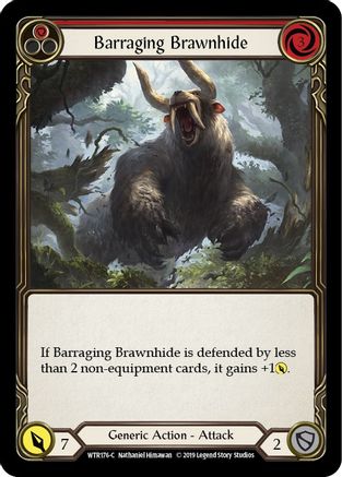 Image of Barraging Brawnhide (Red) [WTR176-C] (Welcome to Rathe)  Alpha Print Normal