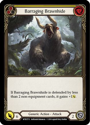 Image of Barraging Brawnhide (Yellow) [U-WTR177] (Welcome to Rathe Unlimited)  Unlimited Normal