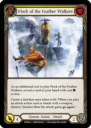 Image of Flock of the Feather Walkers (Yellow) [WTR183-C] (Welcome to Rathe)  Alpha Print Rainbow Foil