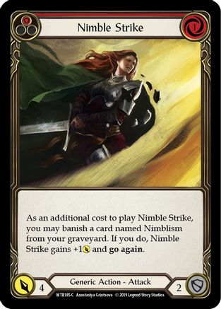 Image of Nimble Strike (Red) [U-WTR185] (Welcome to Rathe Unlimited)  Unlimited Rainbow Foil