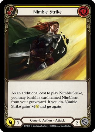 Image of Nimble Strike (Yellow) [U-WTR186] (Welcome to Rathe Unlimited)  Unlimited Rainbow Foil
