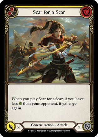 Image of Scar for a Scar (Yellow) [U-WTR192] (Welcome to Rathe Unlimited)  Unlimited Rainbow Foil