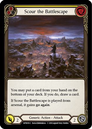Image of Scour the Battlescape (Yellow) [WTR195-C] (Welcome to Rathe)  Alpha Print Rainbow Foil