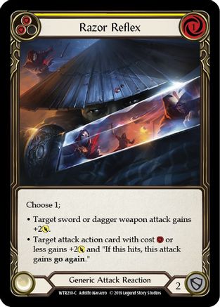 Image of Razor Reflex (Yellow) [U-WTR210] (Welcome to Rathe Unlimited)  Unlimited Rainbow Foil