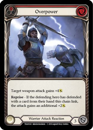 Image of Overpower (Red) [TEA010-R] (Dorinthea Hero Deck)  1st Edition Normal